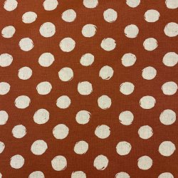 Kokka lrred i hr i Brndt orange med prikker - pr. 0,25m