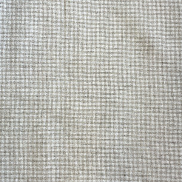 Seersucker fra Kokka med sm� tern i beige - pr. 0,25 meter