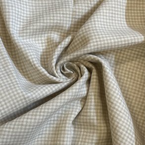 Seersucker fra Kokka med sm� tern i beige - pr. 0,25 meter