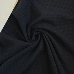 Seersucker fra Kokka med sm� tern i sort/navy - pr. 0,25 meter