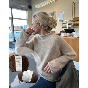 Cloud Sweater strikkekit fra Petiteknit i Woolia og Kid Seta