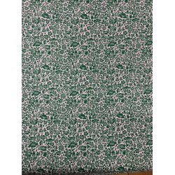 Liberty bomuld grnne blomster p lyserd baggrund  - pr. 0,25 meter 