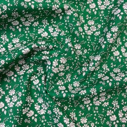 Liberty bomuld med capel blomster i grn - pr. 0,25 meter
