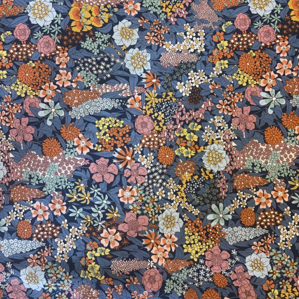 Liberty med bl baggrund og brndte farver - pr 0,25 m