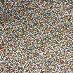 Liberty Bomuld med blomster i karry, rust, bl og grnne sm blomster pr. 0,25m