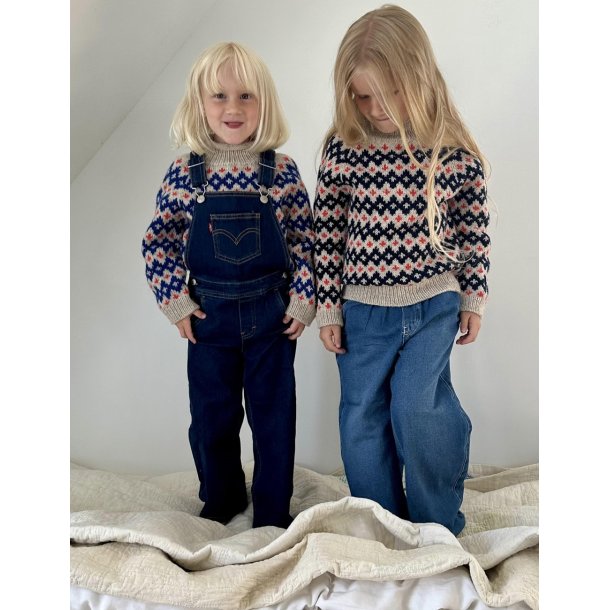 Little Inge Sweater strikkekit fra LeKnit str. 2-4 r