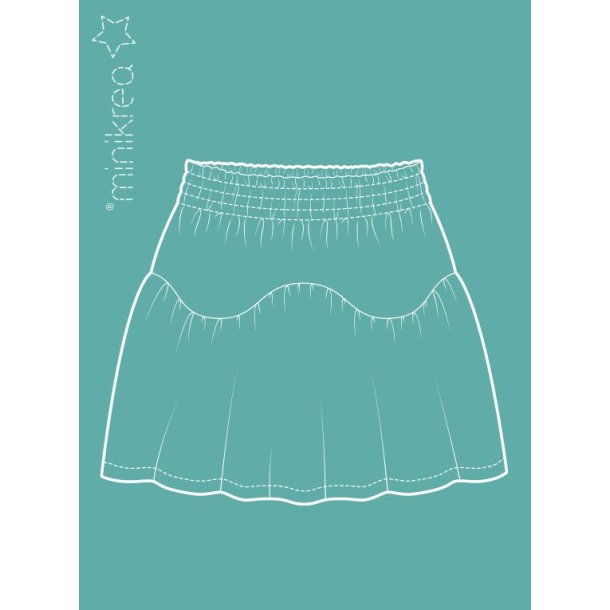 Nederdel med flse - MiniKrea snitmnster 119