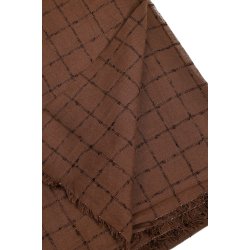 Indian Woven Check - Havana Brown - pr 0,25 m.