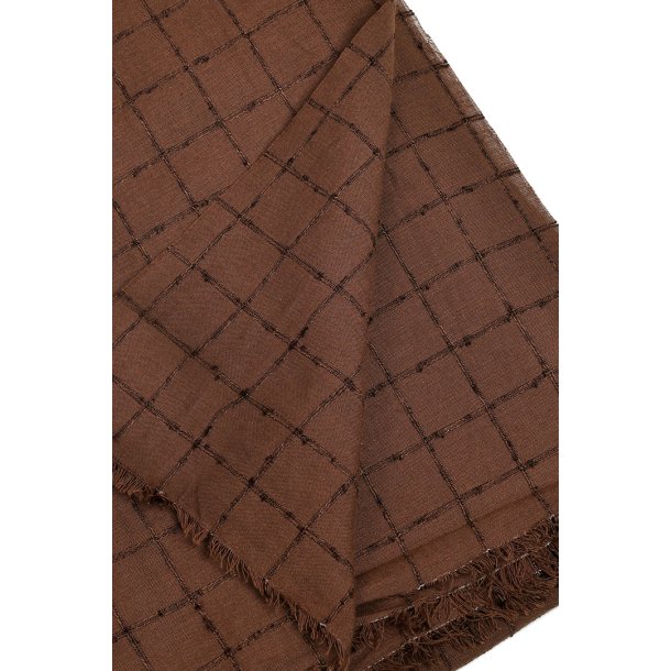 Indian Woven Check - Havana Brown - pr 0,25 m.