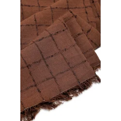 Indian Woven Check - Havana Brown - pr 0,25 m.