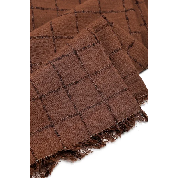 Indian Woven Check - Havana Brown - pr 0,25 m.