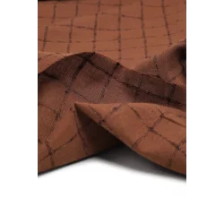 Indian Woven Check - Havana Brown - pr 0,25 m.