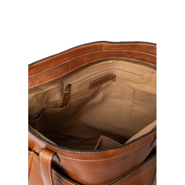 PROJECT 37 � rummelig projekttaske i l�der, Walnut