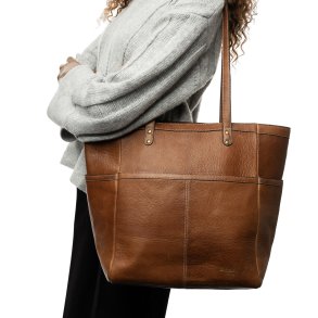 PROJECT 37 � rummelig projekttaske i l�der, Walnut