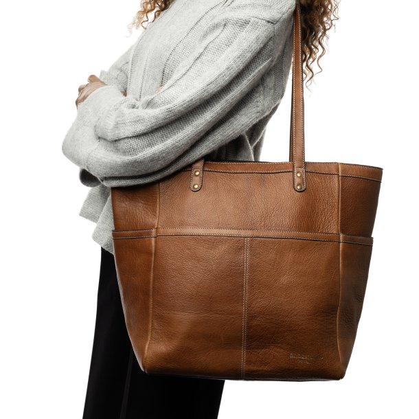 PROJECT 37 � rummelig projekttaske i l�der, Walnut