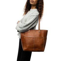 PROJECT 37 � rummelig projekttaske i l�der, Walnut