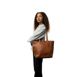 PROJECT 37 � rummelig projekttaske i l�der, Walnut