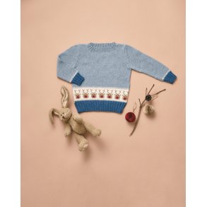 Bluse med Rudolf - Strikkekit med Esther garn fra By Permin