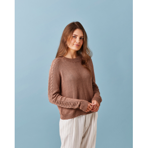 Permin - Raglanbluse med mnster p rmerne