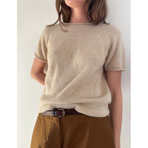 Plain Yoke Cashmere (kort) - Strikkekit fra Le Knit