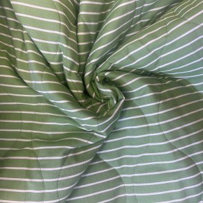 Quiltet stof med striber i grn pr. 0,25 m