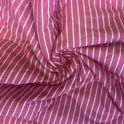 Quiltet stof med striber i pink pr. 0,25 m