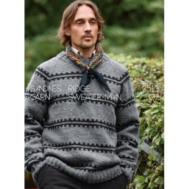 Ridge Sweater Man 2513_02 - Strikkeopskrift fra Sandnes