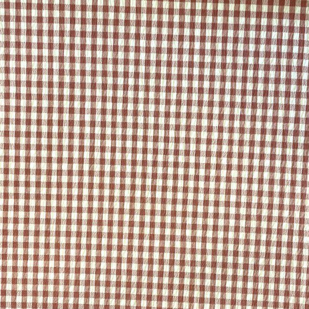 Seersucker stof med tern i R�d - pr. 0,25m