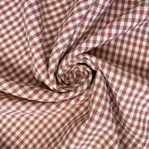 Seersucker stof med tern i R�d - pr. 0,25m