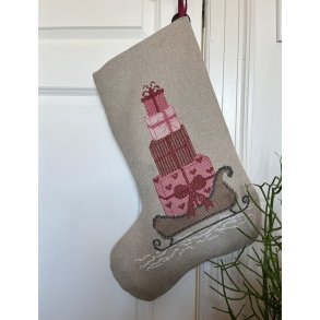 Stocking With Red Gifts  2037-4 - Broderikit 