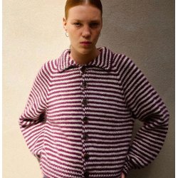 Stripe overload Cardi Vams strikkekit fra SpektakelStrik