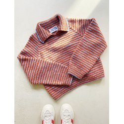 Stripe overload polo strikkekit fra SpektakelStrik