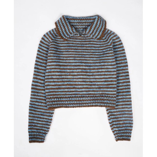 Stripe overload polo strikkekit fra SpektakelStrik