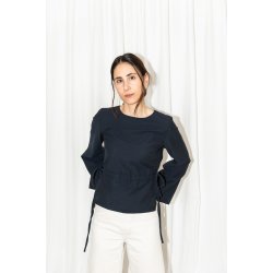 TIE WAIST BLUSE  - Puff And Pencil