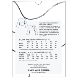 TIE WAIST BLUSE  - Puff And Pencil