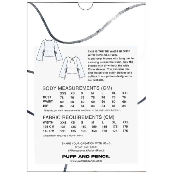 TIE WAIST BLUSE  - Puff And Pencil