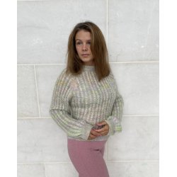 Twist and Shout Sweater strikkekit fra PopKnit i Hndfarvet mohair str. XS-S