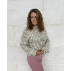 Twist and Shout Sweater strikkekit fra PopKnit i Hndfarvet mohair str. M-L