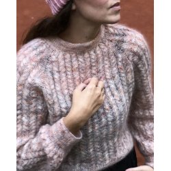 Twist and Shout Sweater strikkekit fra PopKnit i Hndfarvet mohair str. XS-S