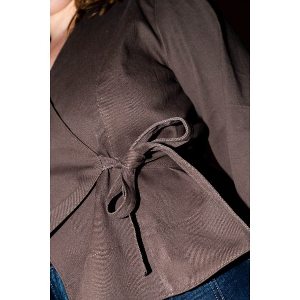 Wrap Blouse x Straight Sleeve - Puff And Pencil