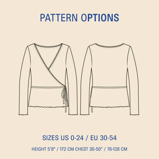 Wrap Blouse Paper Sewing Pattern