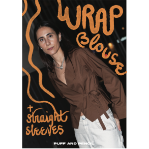 Wrap Blouse x Straight Sleeve - Puff And Pencil