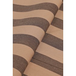 Stripes Oat Chocolate Fabric - pr. 0,25 m.