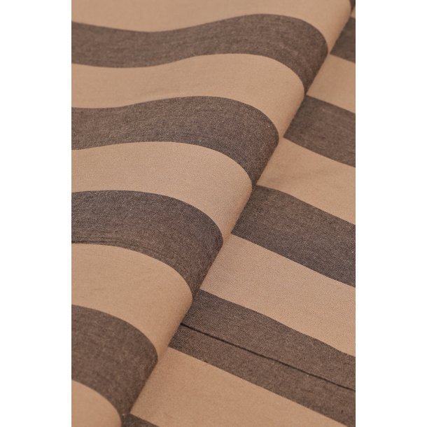 Stripes Oat Chocolate Fabric - pr. 0,25 m.