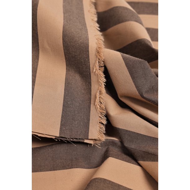 Stripes Oat Chocolate Fabric - pr. 0,25 m.