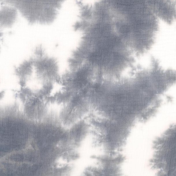 Batik Gauze i gr og hvid - pr. 0,25 m