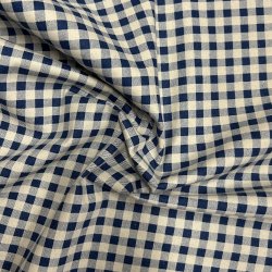 Fast bomuldsstof med mrkebl kkkentern - pr. 0,25 meter 