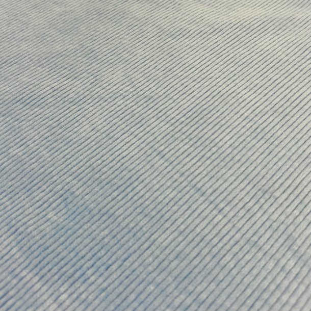 Bredriflet bomuldsfljl i lys bl - pr. 0,25 meter