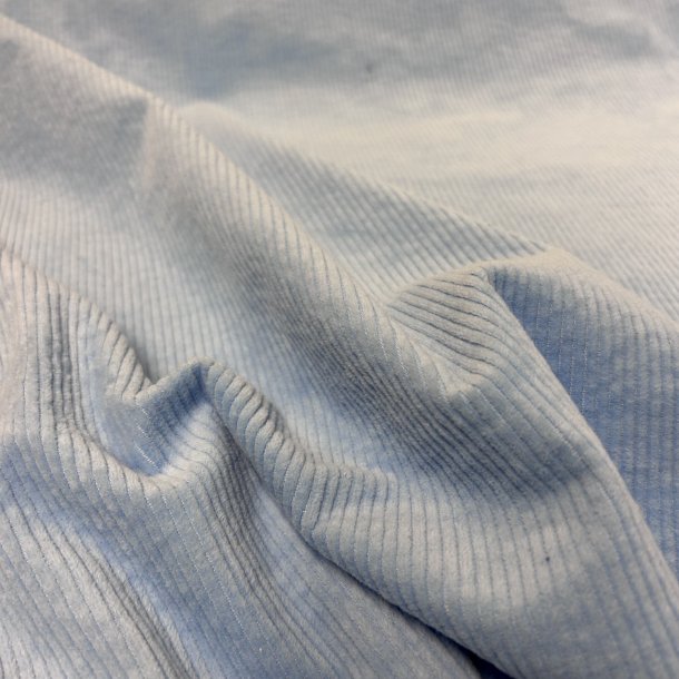 Bredriflet bomuldsfljl i lys bl - pr. 0,25 meter