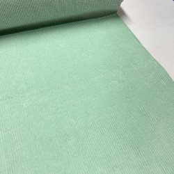 Bredriflet bomuldsfljl i lys grn - pr. 0,25 meter